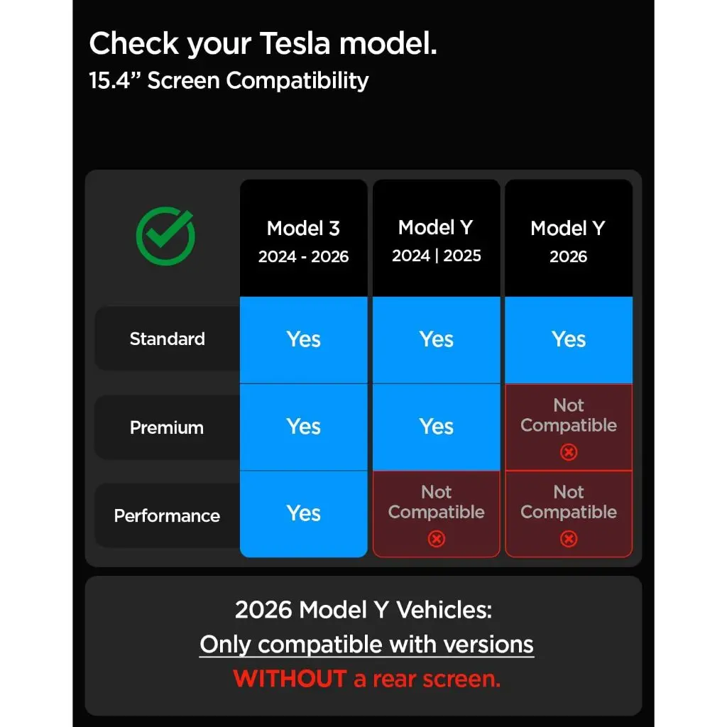 Tesla Model Y Juniper (2025) / Model 3 (2026/2025/2024) 15.4" Screen Protector - Image 3